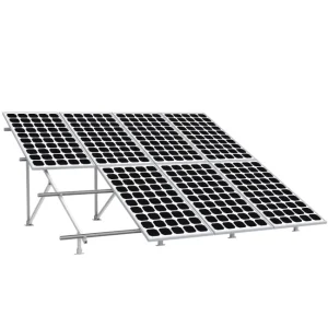 Dual Row Vertical Ground Solar Mounting System with Adjustable Tilt and Height for PV Farm
