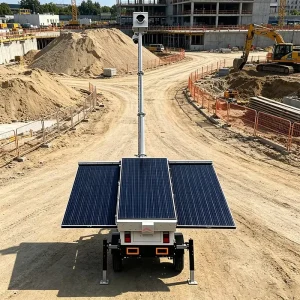 Durable Solar Powered Camera Trailer with CE Certification for Field Security