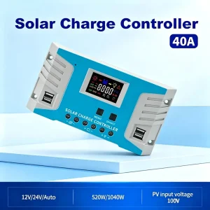 Dusk to Dawn Auto Load Control Solar Controller Timing Function Home Roof Solar Panel Kit Battery Charger