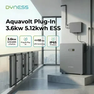 Dyness Aquavolt 5.12kWh AI Energy Storage Battery 8000 Cycles with 2.5kW AC Input Plug and Play Technology