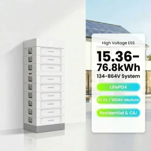 Dyness Stack 100 51.2V 100AH Lifepo4 module High Voltage Stack Rack 15kwh 20kwh 30kwh Solar power station for home use