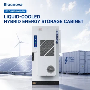 ECO-B100WP-2H 100kWh LiFePO4 Hybrid Grid Battery Cabinet with Air Cooling