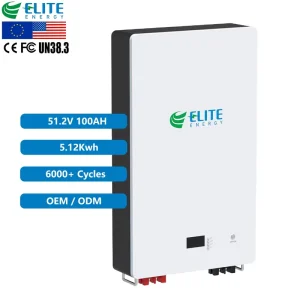 ELITE Wall mounted 48V 200AH 10KWH Home Solar Battery Pack LiFePO4 Power Wall Energy Storage System Battery 51.2V Powerwall