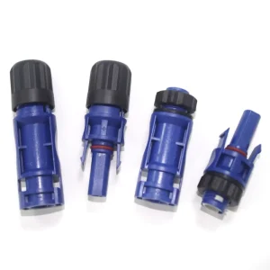 ES Inverter Connectors 70A Male Female Blue Color Positive and Negative Pole IP68 Waterproof 1000V Solar Energy Storage Power