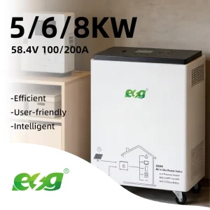 ESG 8kW Hybrid Off Grid Inverter 51.2V 300Ah 15kWh LiFePO4 Battery All in One Residential Energy Storage System RS485 CAN