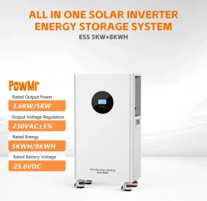 3.6KW 5KW Solar Inverter and 5KWH 8KWH LiFePO4 Battery for ESS Energy Storage Solar System