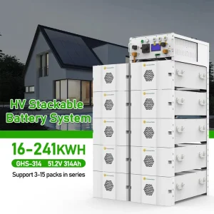 ESS Lithium Battery High Voltage Stackable 16kWh Module 100kWh 240kWh Battery Energy Storage System Commercial Industrial Use