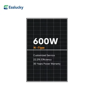 ESSLUCKY N Type Solar Panel Vertical Ground Mounting Photovoltaic System with 575 625W Efficiency