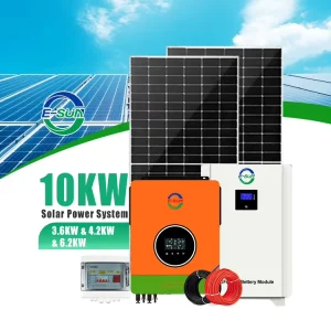 ESUN 3KW Hybrid Solar Energy Systems 10kw With Battery Inverter Solar Panel All Parts Factory Delivery