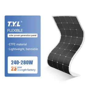 ETFE 16V 36V Balocony Panneau Solaire 240W IP67 Watertight Flexible Solar Panel