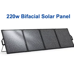 ETFE Foldable 220W Bifacial Solar Panel 24V MC4 Output for Mobile Energy Storage and Power Supply Charging