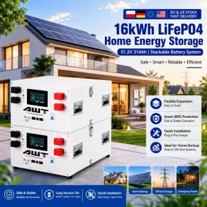 EU PL Stock 15kW 16kWh Stackable LiFePO4 Battery Pack 8000 Cycles Off Grid Solar Power System Rechargeable Lithium Battery