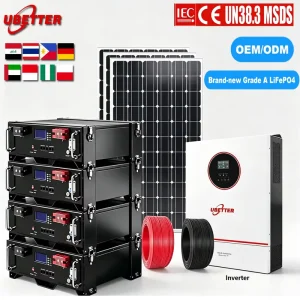 EU STOCK Tax Free LiFePO4 48V 5Kwh 15Kwh 20KWH 30Kwh16S Bluetooth BMS 51.2V100Ah 200AH 300ah 600Ah Home Energy Storage Battery