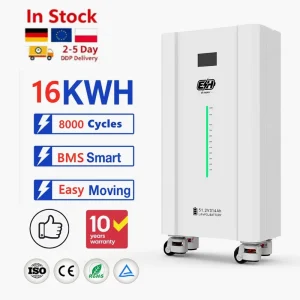 EU Stock 16kWh 51.2V 314Ah LiFePO4 Solar Battery Residential Energy Storage System Home Backup Power Battery