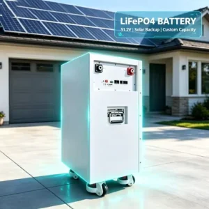 EU Stock 51.2V 300Ah 15kWh 6000 Cycles 30KWh Vertical Moveable Lithium Solar Power Home Storage Systems LiFePO4 Pack Backup