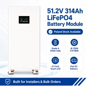 EU Stock AWT 16S 51.2V 16kWh LiFePO4 Battery Pack Vertical Solar Energy Storage Battery for Home PV System