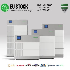 EU Stock High Voltage Stackable Lifepo4 Lithium Battery 10kwh 15kwh 20kwh Solar Home Energy Storage Off-grid/hybrid