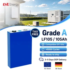 EVE LF105 LiFePO4 105Ah 3.2V Battery for Solar System