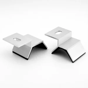 Easy Install Anodized Trapezoidal Stainless Steel Solar Panel Clamp for Metal Roof Solar Mounting System