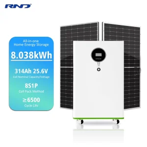 Easy Installation 8kWh LiFePO4 Battery 25.6V 314Ah off Grid Solar Power System Hybrid Inverters 3.6kW 5kVA CAN Communication