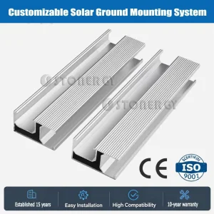 Easy Installation Roof and Ground Solar Structure Mounting System PV Photovoltaic Accessories Aluminum Solar Mounting Rail