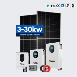 Easy Installation Solar Energy System 5kW 10kW 20kW 30kW Complete Kit with Hybrid Inverter Lithium Battery Storage