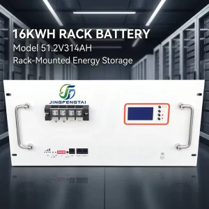 Eco Design Rack Mounted LiFePO4 Battery 51.2V 314Ah 16.1kWh BMS AC Output Modular Design 6000+ Cycles Off Grid Solar Use
