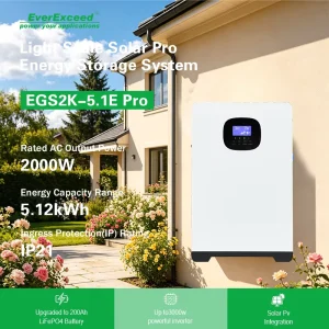 Eco Friendly 2K 5.1E Solar Pro ESS 100% Bill Savings Potential 60A Off Grid Wall Mounted Thick Casing Mobile Backup Power