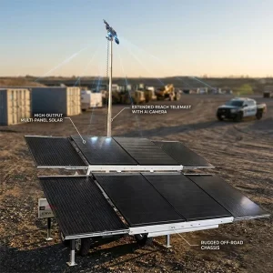 Eco Security Monitoring System Solar Lighting Camera IP65 Waterproof for Remote Area