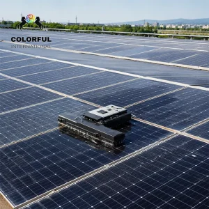 Electric Remote-Controlled Solar Panel Cleaning Robot with Dry and Water Cleaning 1-1.5m Cleaning Width