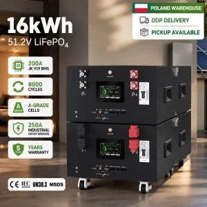 Eu Stock DDP Shipping 16KWH DIY 51.2V Solar Lithium Battery 48V 314Ah JK V19 BMS Lifepo4 Home Energy Storage Batteries System