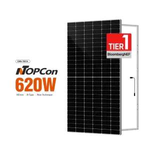 Eu Warehouse DAH 182mm 600w 610w 620w n Type Rotterdam Paneles Solares 1000 Watt Price Power Solar Panels
