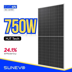 Evo 6N N Type HJT Solar Panels 750W 700W 715W 600W Double Glass Transparent Solar Panels Photovoltaic Modules