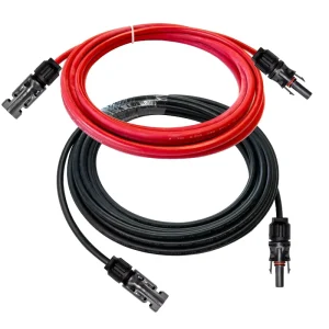 Extension Solar PV Cable with Copper Conductor and XLPE Insulation IP67 Rated Solar Panel Connector System for Solar Panels