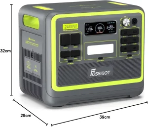 F2400 2048Wh Portable Power Station with AC 220V-240V 20A LiFePO4 Battery Solar Generator for Home and Outdoor Recreation