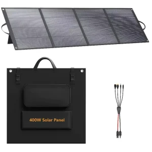 FB110 400W Foldable Solar Panel IP68 Waterproof 24V for CPC Adjustable Kickstand for Power Station RV Camping Emergency