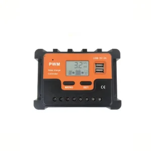FT20 10A 12V 24V Auto PWM Solar Charge Controller with 130W 260W Max PV Input and Dual USB Ports 2A 5V