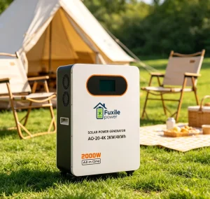 FXX-4000WH-PST 4000Wh All-in-One Solar Power Station 2000W Pure Sine Wave LiFePO4 Generator Plug Play MPPT Fast Charging