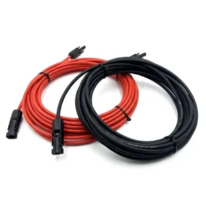 Factory 1 Pair Solar Cable Extension Cables With 4/6mm² Cross Sectional Area and MC4 Connectors For Photovoltaic Solar Systems