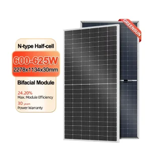 Factory Bifacial 550W 600W 650W Solar Panel Kit