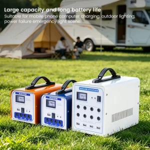 Factory Custom Home Solar Power Lighting System, 30W 40W 50W, Wireless Charging, MPPT Controller