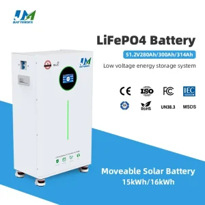 Factory Direct 51.2V 300Ah 15kW 16kW Lithium Solar Battery 16kWh Home Energy Storage Off Grid System 10 Years Warranty