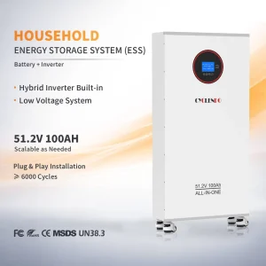 Factory Direct 5kWh All in One Home Solar Battery Lifepo4 Battery 100Ah Lithium Battery for Solar Storage System