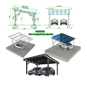 Factory Direct Bulk High Cost Efficient Hot Dip Galvanized Channel Steel Solar Carport 25 Year Warranty High Wind Load