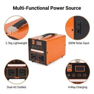 Factory Direct LiFePO4 400W Portable Power Station 240Wh-540Wh with Multi Ports for Camping Car Emergency Power