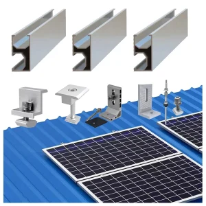 Factory Direct Metal Roof Solar Panel Mount System Solar Rail Bracket and Solar Panel Clamp L Foot for Solar Energy System