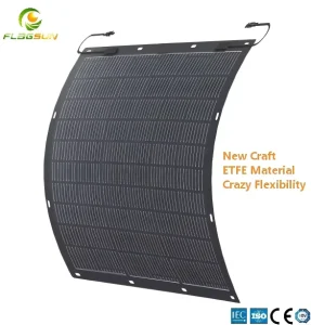 Factory Direct Sale High Power Mono Solar Cell 200W ETFE Sticker Thin Film Flexible Solar Panel for RV Yachts Power Supply