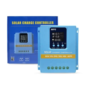 Factory Direct Supply 60A MPPT Solar Charging Controller with LCD Display 48V 36V 24V 12V 2 USB Ports