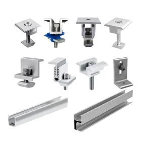 Factory Photovoltaic Accessories Aluminum Roof Solar Mounting 30Mm End Clamp Solar Panel End Clamp
