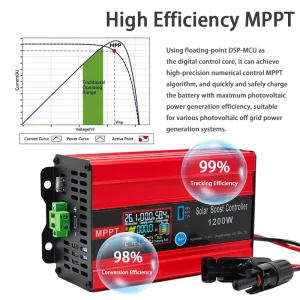 Factory Price Boost MPPT Solar Charge Controller 1200W DC to Dc Converter 48V 60V 72V Adjustable Max 12-60V 30A PV Input